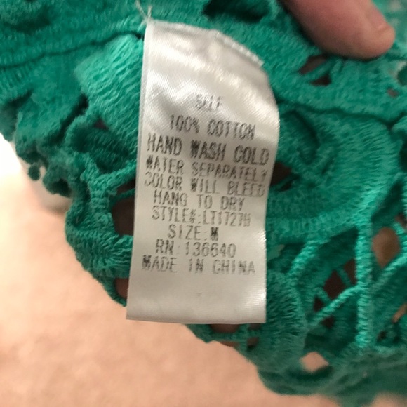 Mint Crochet Crop Top - Picture 4 of 4